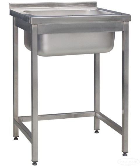 Single-section stainless steel sink