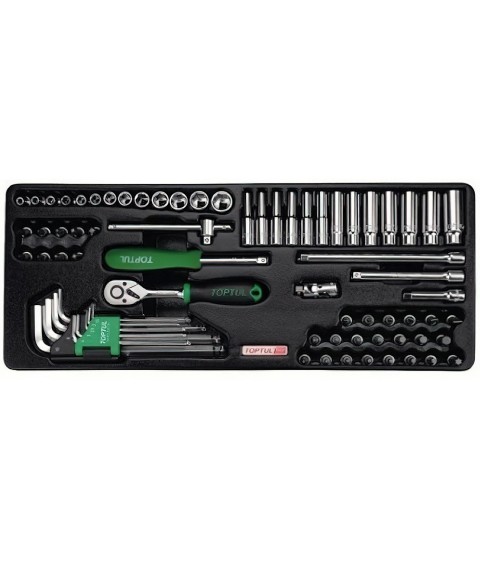 Tool set 1/4" 72 units (in tray)