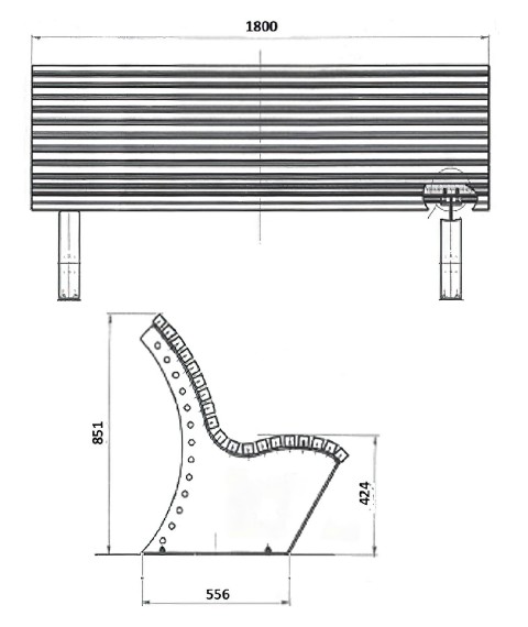 Park bench "Royalta"