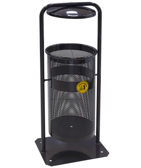 Plymouth stationary trash can with lid