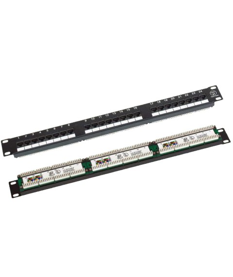 Patch panel 24 ports 1U 19" UTP CAT5E