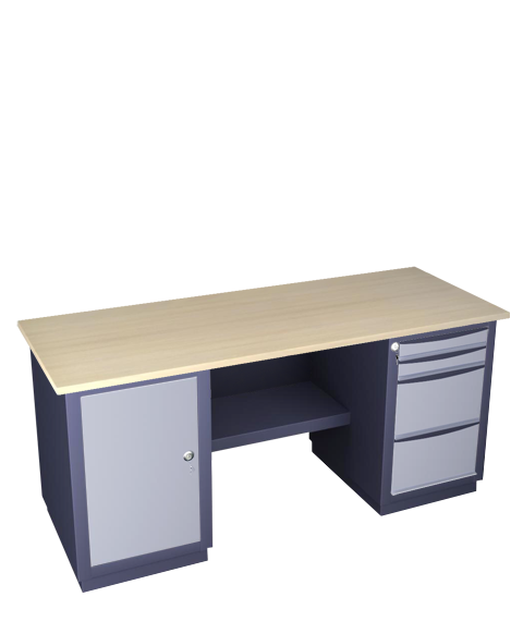 Double-pedestal workbench medium series 41 F D 2M2B