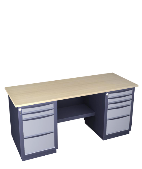 Double-pedestal workbench medium series 41 F 2M2B 3MSB