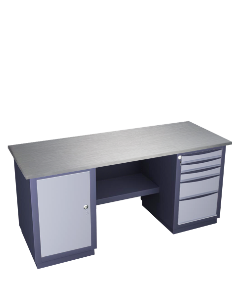 Medium series two-pedestal workbench 41 O(1.0) D 3MSB