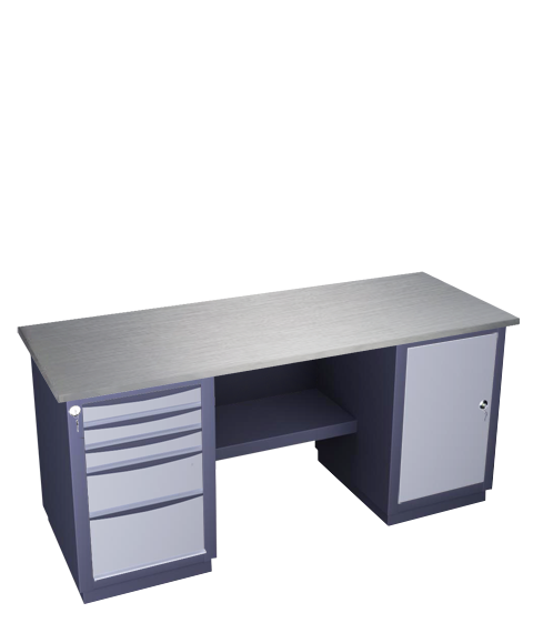 Medium series two-pedestal workbench 41 O(1.0) 3MSB D
