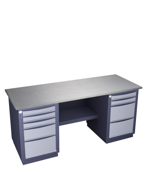 Double-pedestal workbench medium series 41 O(2.0) 3MSB 2M2B