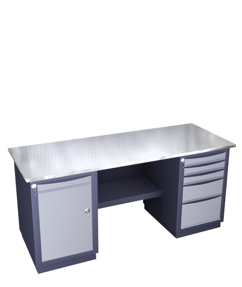 Double-pedestal workbench medium series 41 N MD/3MSB