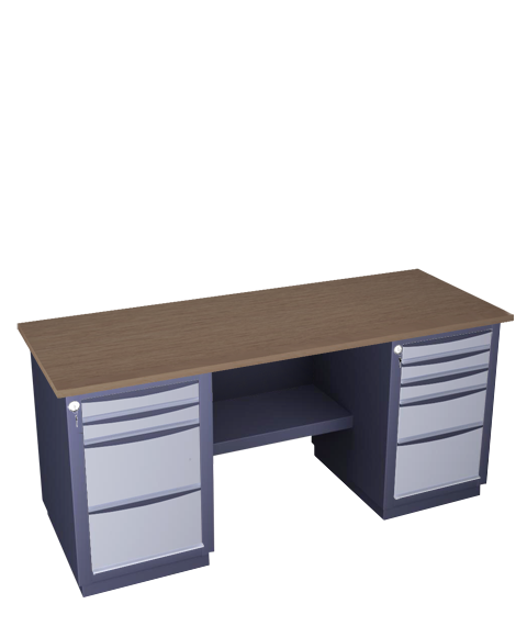 Medium series two-pedestal workbench 41 K 2M2B 3MSB