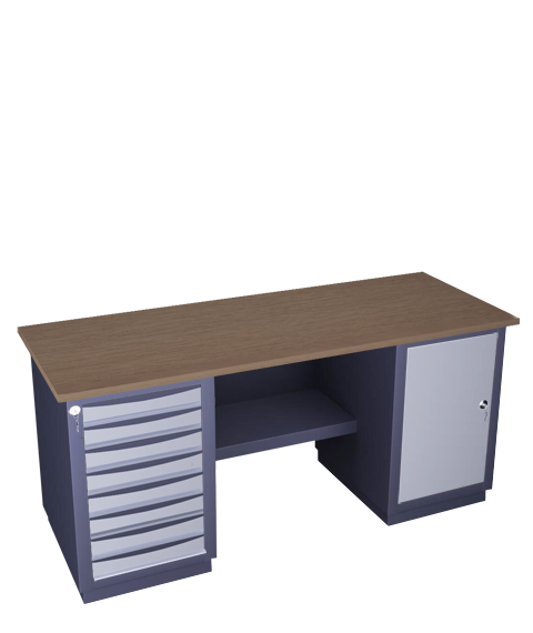 Medium series two-pedestal workbench 41 K 8M D