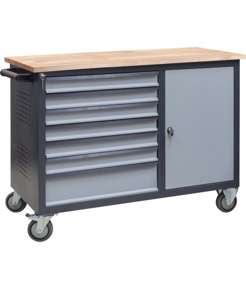 Mobile workbench (non-adjustable) VM 6MS/D K (beech board)