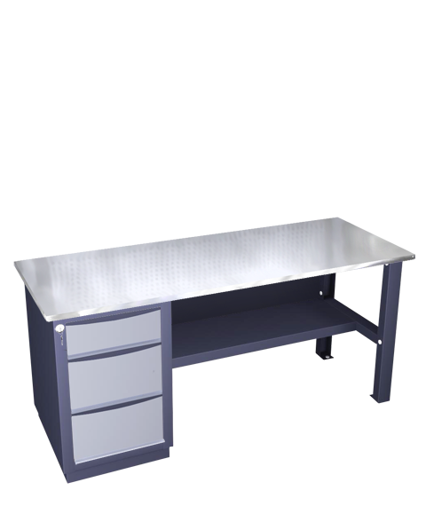Single-pedestal workbench medium series 41 N S2B