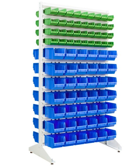 Double-sided rack for hardware