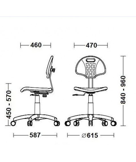 Laboratory chair TULIP