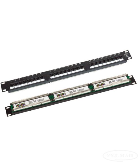 Patchpanel 24 Ports 1HE 19" UTP CAT5E
