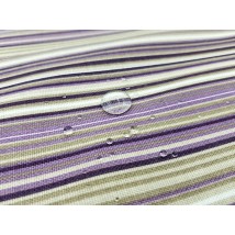 Hydrophobe Tischdecke. Streifen - Violett - Quadratisch - 100x100 cm.