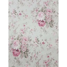 Hydrophobic tablecloth. Floral breeze - gray - Square - 100x100 cm.