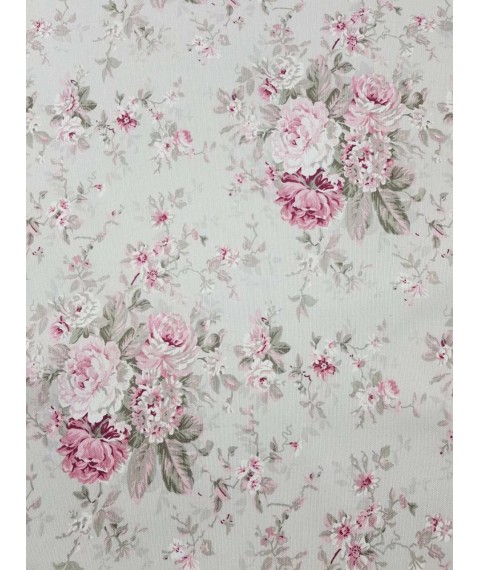 Hydrophobic tablecloth. Floral breeze - gray - Square - 100x100 cm.
