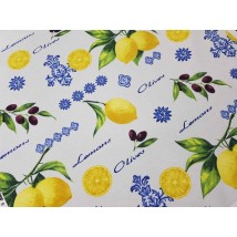 Hydrophobic tablecloth. Lemon - Square - 100x100 cm.