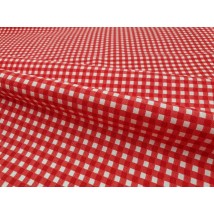 Hydrophobic tablecloth. Cage (small) - red - Square - 100x100 cm.