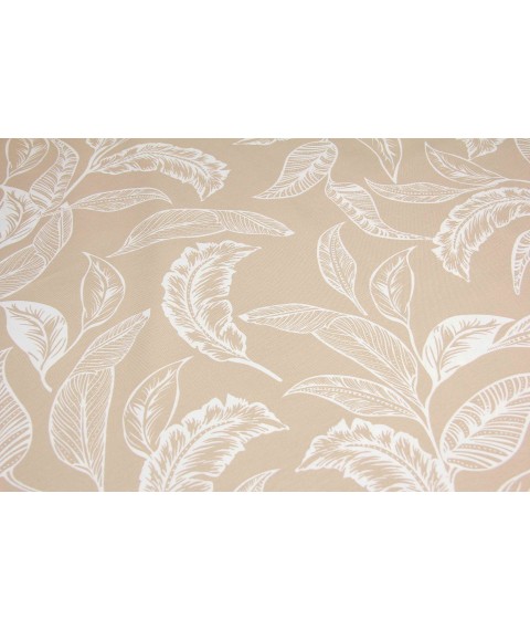 Hydrophobic tablecloth. Leaves - beige - Square - 100x100 cm.