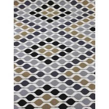 Hydrophobic tablecloth. Ornament - gray - Square - 100x100 cm.