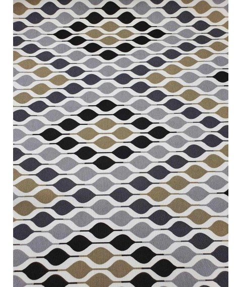 Hydrophobic tablecloth. Ornament - gray - Square - 100x100 cm.