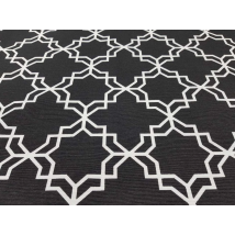 Hydrophobic tablecloth. Lattice - black - Square - 100x100 cm.
