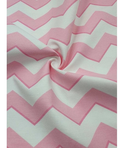 Hydrophobic tablecloth. Zigzag - pink - Square - 100x100 cm.