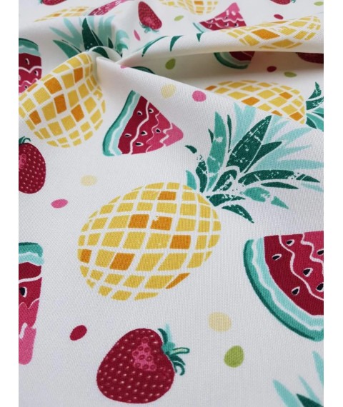Hydrophobic tablecloth. Watermelon-Pineapple - Square - 100x100 cm.