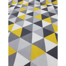 Hydrophobic tablecloth. Triangles - gray - Square - 100x100 cm.