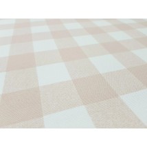 Hydrophobic tablecloth. Cell (large) - powder - Square - 100x100 cm.