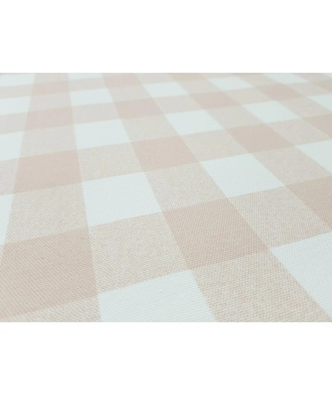 Hydrophobic tablecloth. Cell (large) - powder - Square - 100x100 cm.