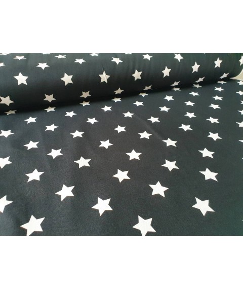 Hydrophobe Tischdecke. Sterne - schwarz - quadratisch - 100x100 cm.