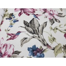 Hydrophobic tablecloth. Hummingbird - Lilac - Square - 100x100 cm.