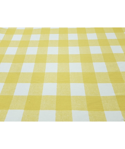 Hydrophobic tablecloth. Cage (large) - yellow - Square - 100x100 cm.