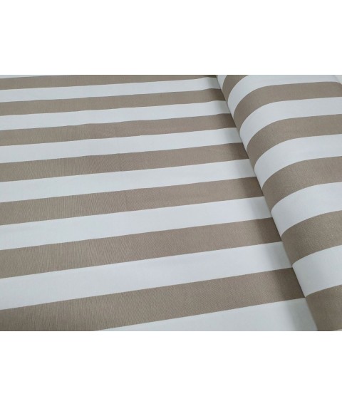 Hydrophobic tablecloth. Large strip - beige - Square - 100x100 cm.
