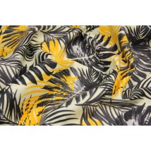 Hydrophobic tablecloth. Tropic black-yellow - Square - 100x100 cm.