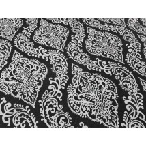 Hydrophobic tablecloth. Monograms (small) - black - Square - 100x100 cm.