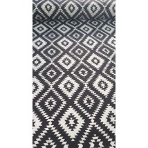 Hydrophobe Tischdecke. Muster - schwarz - quadratisch - 100x100 cm.