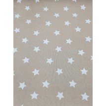 Hydrophobic tablecloth. Asterisks - beige - Square - 100x100 cm.