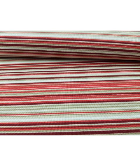 Hydrophobe Tischdecke. Streifen - rot - quadratisch - 100x100 cm.