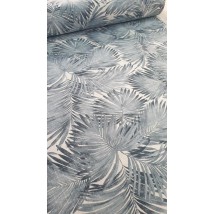Hydrophobic tablecloth. Tropic - gray-blue - Square - 100x100 cm.