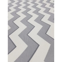 Hydrophobic tablecloth. Zigzag - gray - Square - 100x100 cm.