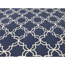 Hydrophobic tablecloth. Lattice - blue - Square - 100x100 cm.