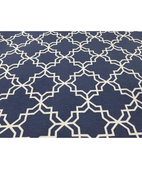 Hydrophobic tablecloth. Lattice - blue - Square - 100x100 cm.