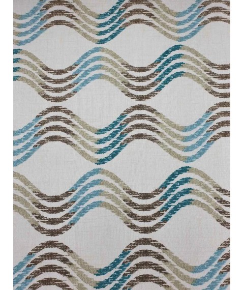 Hydrophobic tablecloth. Wave - turquoise - Square - 100x100 cm.