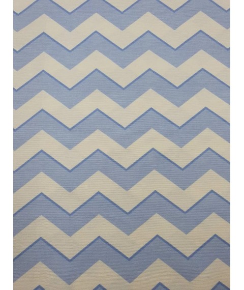 Hydrophobic tablecloth. Zigzag - blue - Square - 100x100 cm.