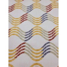 Hydrophobic tablecloth. Wave - mustard - Square - 100x100 cm.
