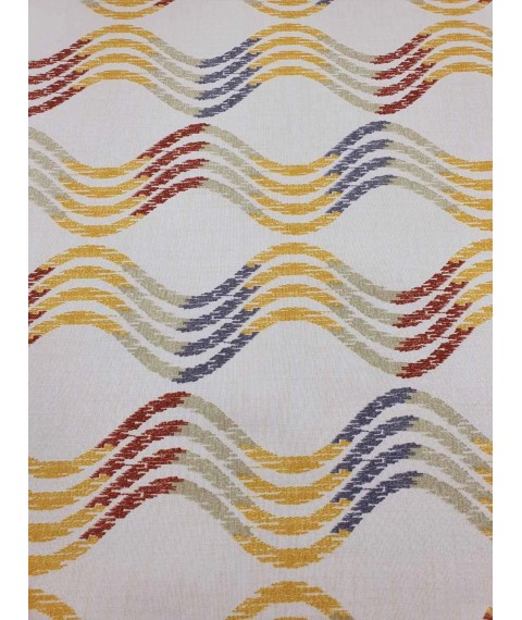 Hydrophobic tablecloth. Wave - mustard - Square - 100x100 cm.