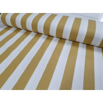 Hydrophobic tablecloth. Large strip - mustard - Square - 100x100 cm.
